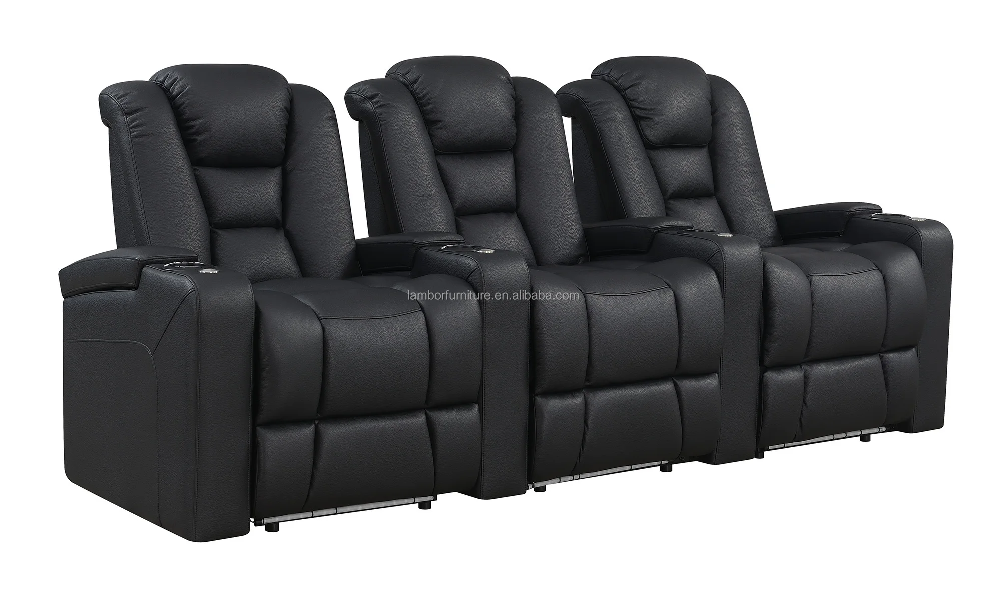 בית תיאטרון ישיבה בית קולנוע recliners להגדיר עור חשמלי עור ספה ערכת ריהוט