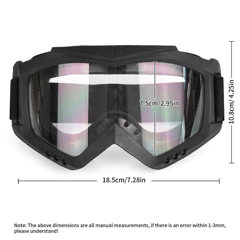 Ski Goggles Color Changing 3 mm Thick Lenses Anti-UV Motorcycle Glasses Cycling Eyewear for Outdoor Sports 6