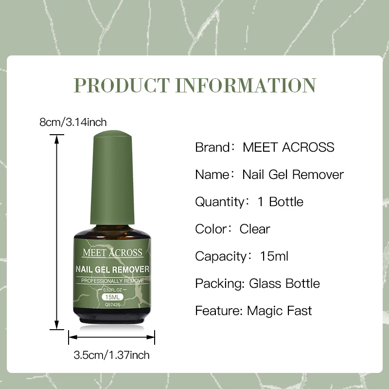 15ML Remover Gel 3-5 Mins Fast Remover Magic Nail Gel Remover Polish Clean Degreasr Soak Off UV LED Vernis Nail Art Manicure 6
