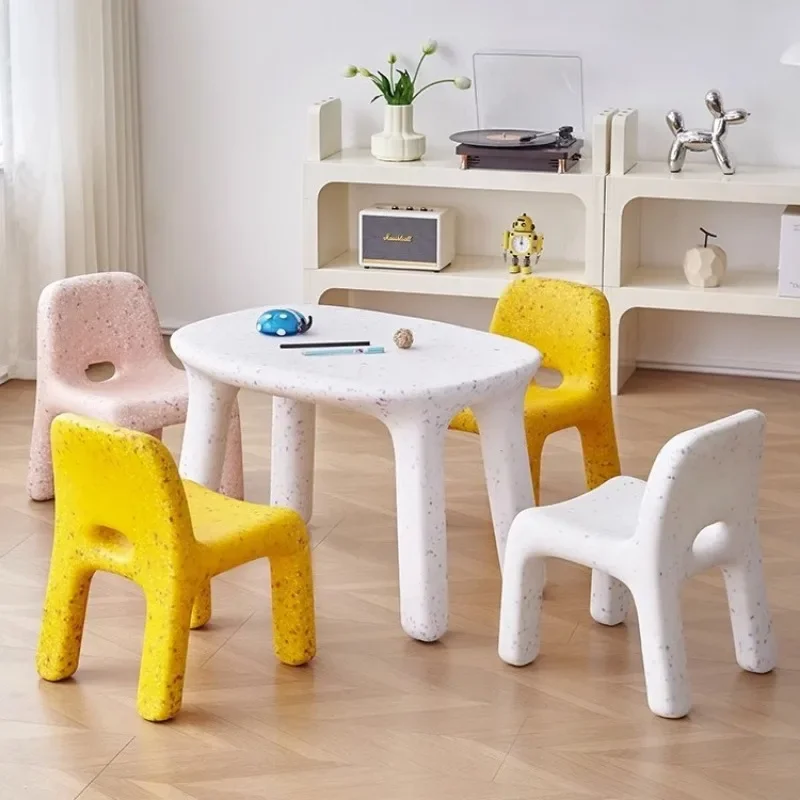 Kindergarten Plastic chair for kids Antislip desk chair for girls Children Portable chairs kids Space saving furniture