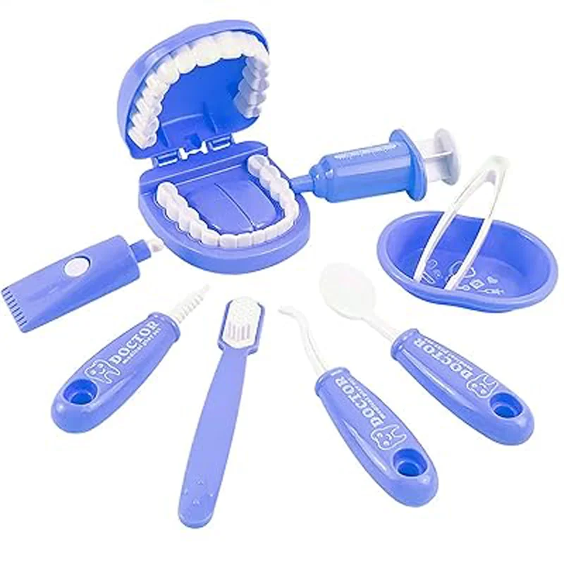 Doctor Play Set Children Montessori Toys Parent-child Interaction Dentist Check Teeth Model Role Play Learning Toy