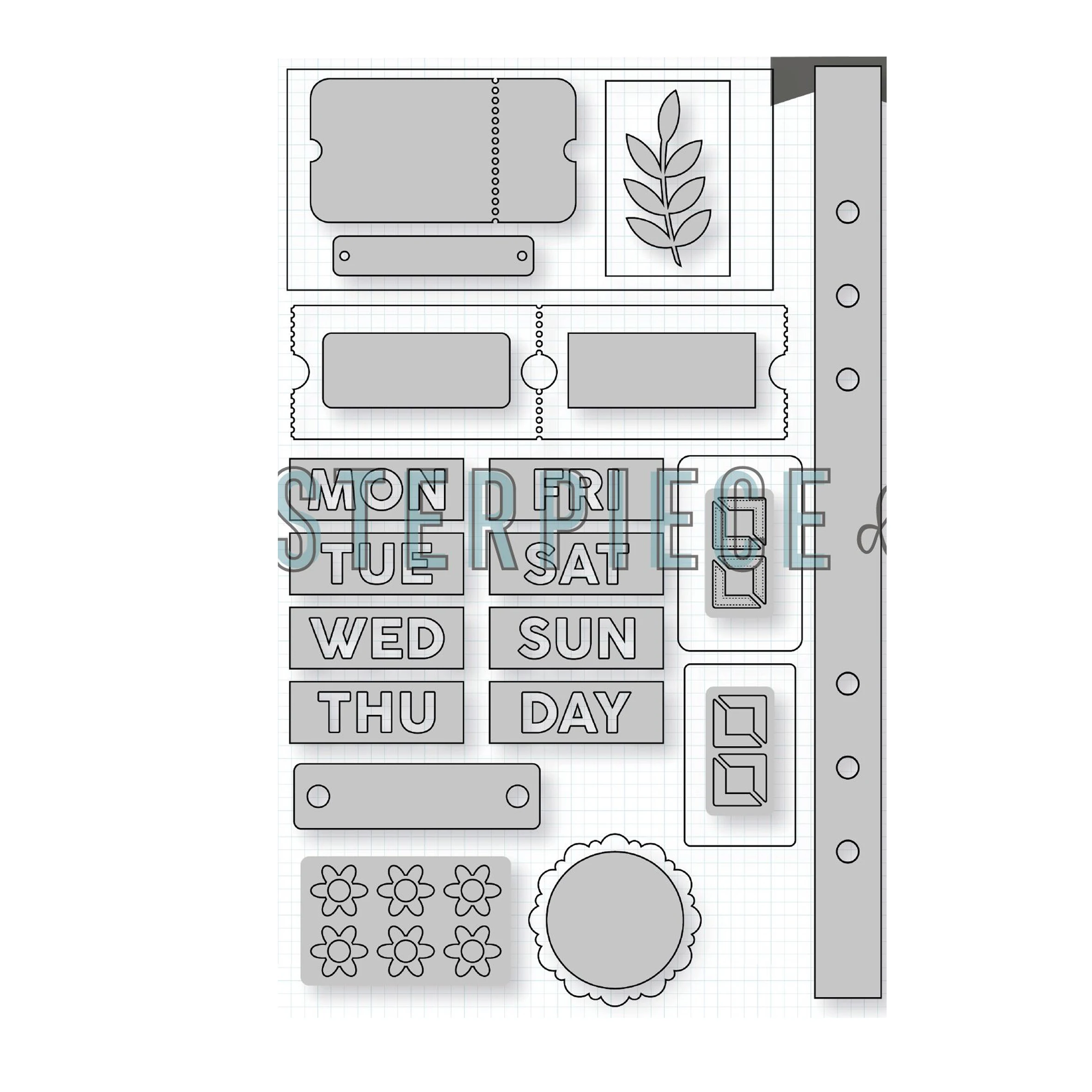 Alphabet pattern hot foil metal cutting dies for scrapbook DIY paper card album