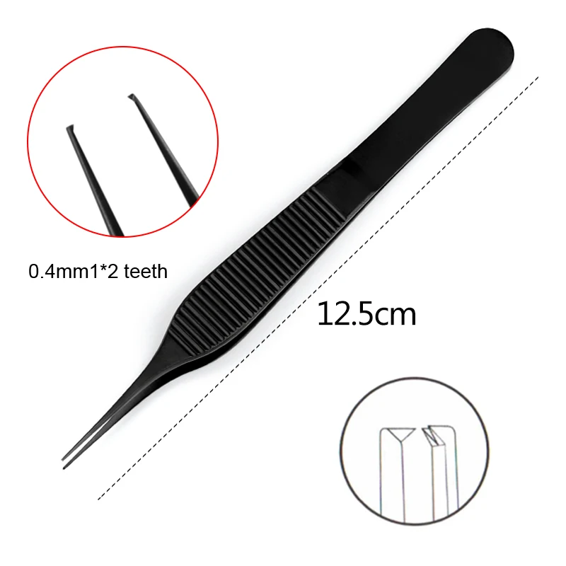 Beauty Plastic Surgical Tool Edison scorpion double eyelid surgery tool plastic tweezers fine stainless steel instrument straight hook Tissue Forceps