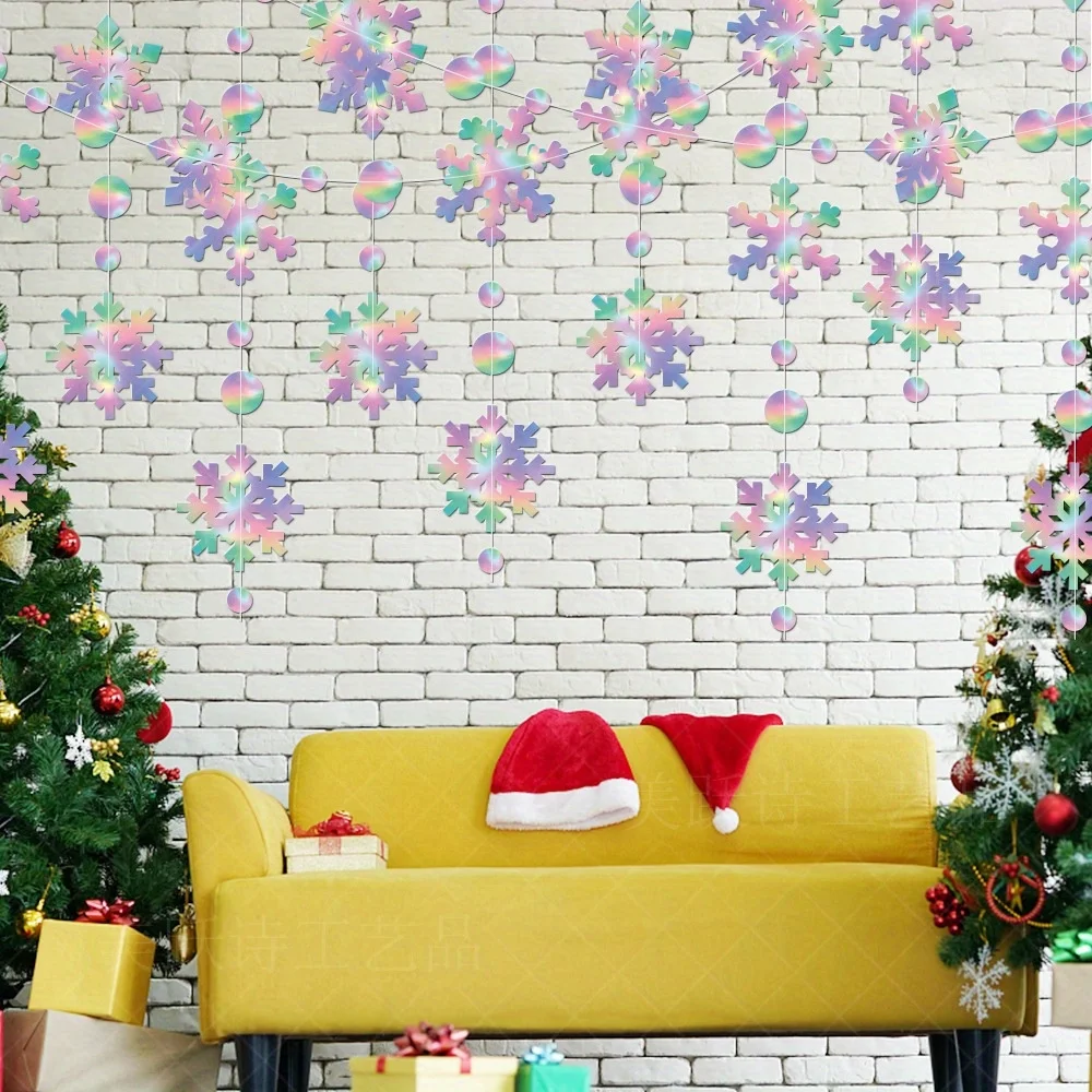 Decorative Snowflake Hanging Ornaments, DIY Snowflake Party Decor for Christmas, New Year, Winter Decor, As Gifts & Nice Decor