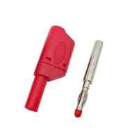 20Pcs/10Pairs 4mm Male Retractable Sheath Stackable Banana Plug Wire Solder Connector Red Black 5