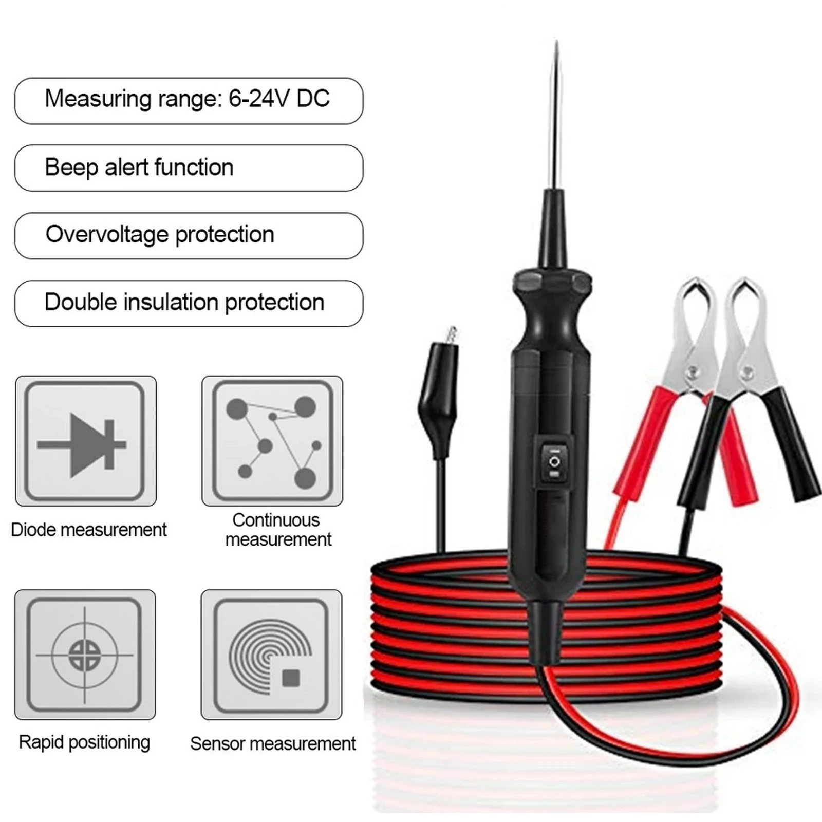 2022 New Dc 6v 12v 24v Probe Light System Test Probe Lamp Auto Car
