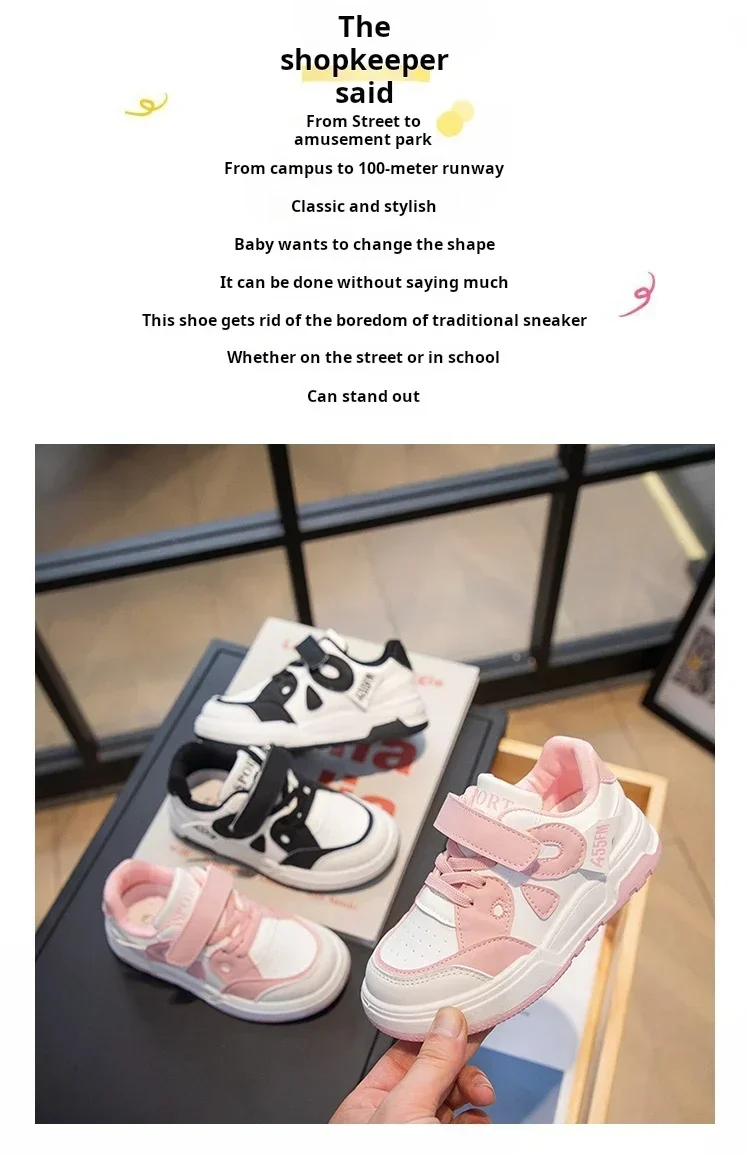 Description Picture 3 of itemShoes for Boys Casual Sneakers Spring Summer New High Top Non Slip Girls Board Shoes Children Soft Soled Baby Shoes Kids Sports