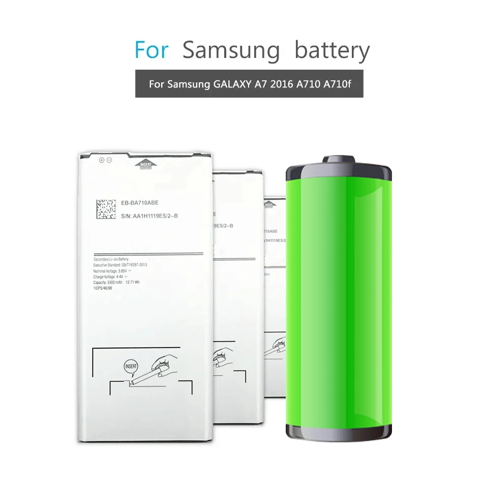 

EB-BA710ABE 3300mAh Battery for Samsung GALAXY A7 2016 A7110 A7109 A710 A710F Batteria + Tracking Number