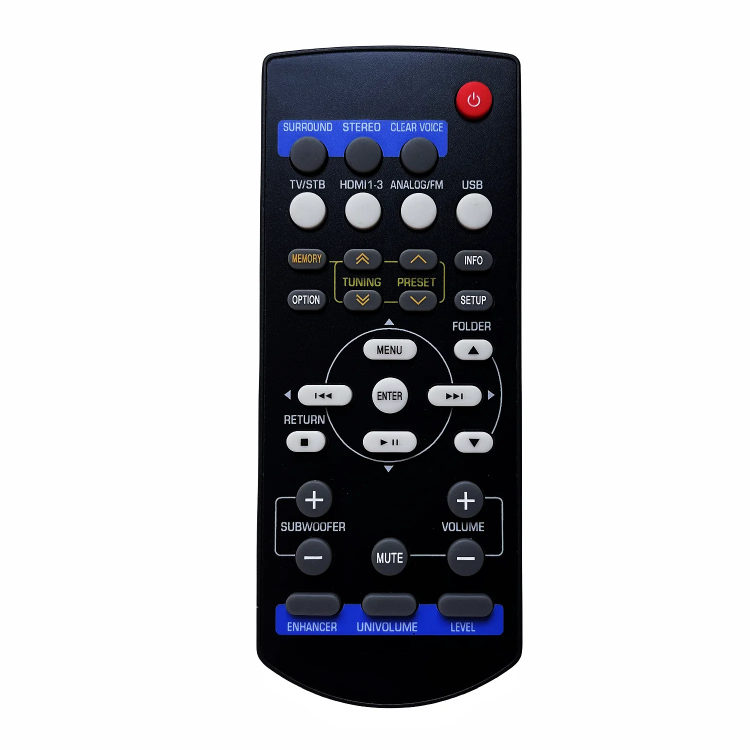 Telecomando Sostitutivo Applicabile Per Soundbar Yamaha Yht-S401 Yht-S401Bl Sr-301 Ns-Br301 Yhts401 Muslimsr301 Nsbr301