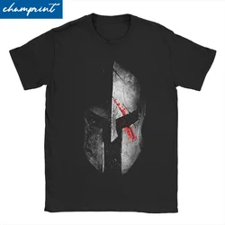 Spartan Sparta Helmet for Men Women T Shirts Novelty Tees Short Sleeve Crewneck T-Shirts Cotton Birthday Gift Clothes