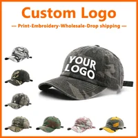 Custom Baseball Hats Camouflage Baseball Cap Embroidery Design DIY Wholesale Print Custom Sun Hat Outdoor Sports Hats Adult Hat 1