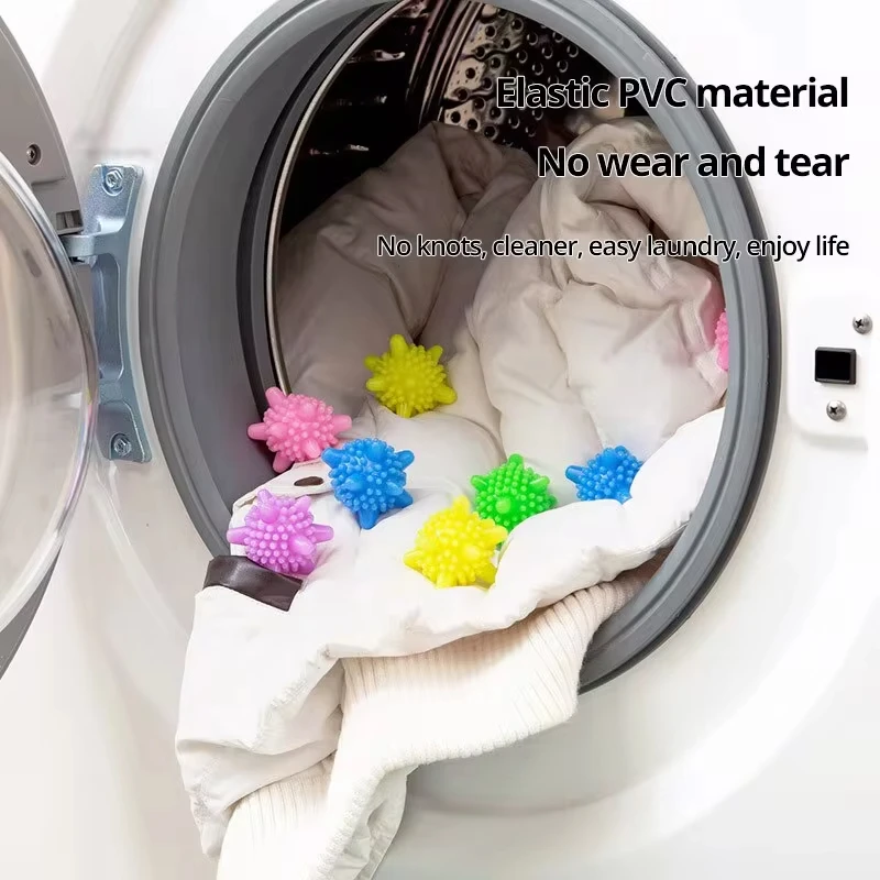 Laundry Ball Reusable Household Washing Clothes Softener Remove Dirt Clean Shape PVC Solid 10Pcs/Set laundry ball
