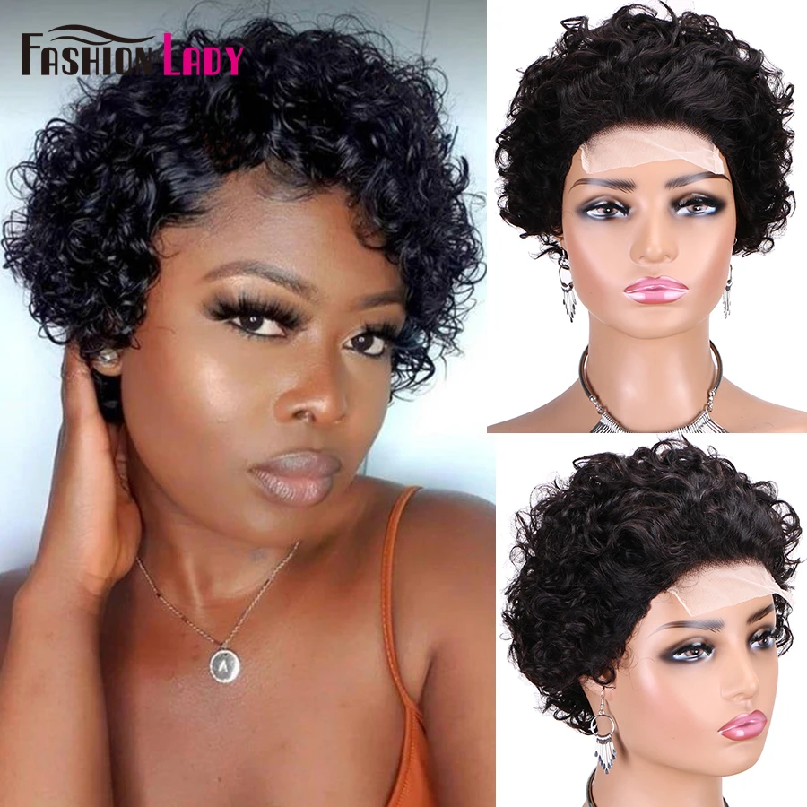 

Короткие парики Фея вьющиеся человеческие волосы парики для женщин 4x4 бразильские волосы на шнуровке парики плотность 150