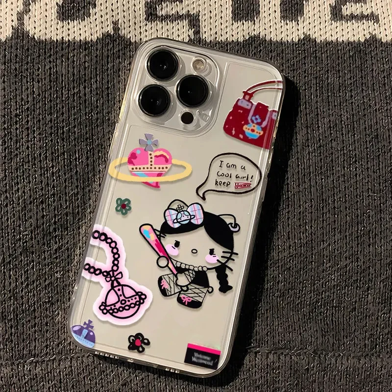 thumbnail image 1 of Fundas de teléfono de silicona creativas de Hello Kitty para iPhone, 15, 14, 13 PRO MAX, 11, 12, 13 PRO, X, XS, XR, 7, 8 Plus, Y2k, 1 of 4