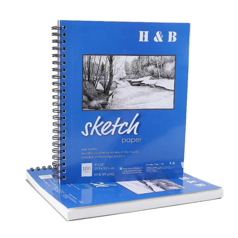 1/2Pcs Sketchbook  100-Sheets,   9