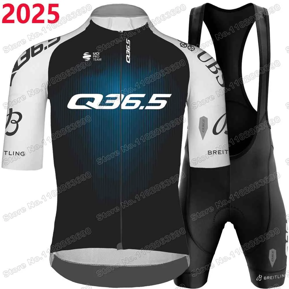 2025 Q36.5 Pro Cycling Team Cycling Jersey Set Summer Cycling Clothing Men Road Bike Shirt Suit Bicycle Bib Shorts MTB Uniform 2