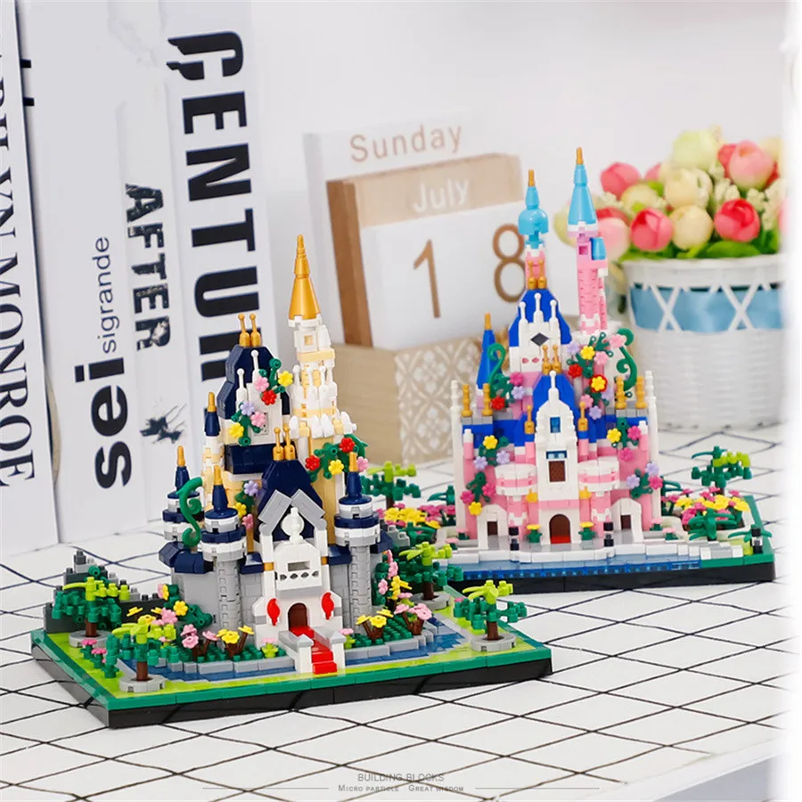 

Креативный город Сказочный Замок принцессы строительные блоки сборные микрочастицы алмазные блоки игрушки подарки для детей девочки