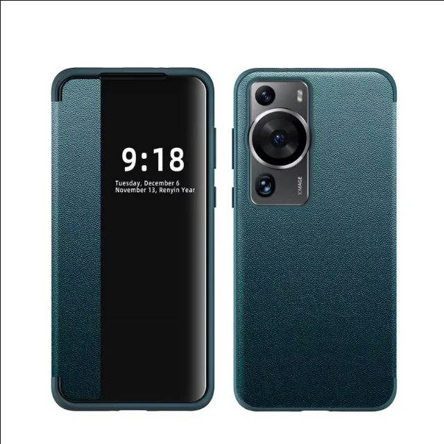 Leather Smart View Flip Cover Phone Case