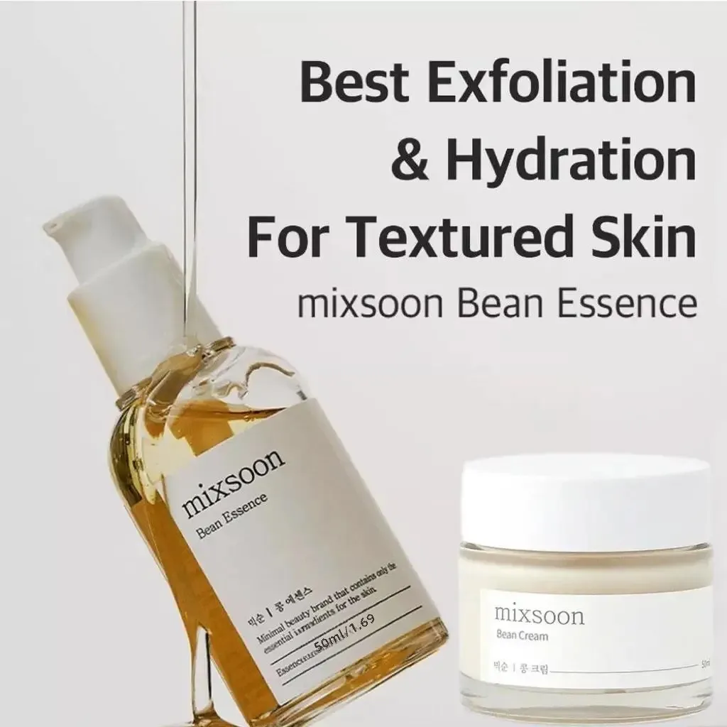 Bean Essence Korean Soybean Facial Serum for Mixsoon Repair Damage Anti-aging Fade Spots Remove Moisturizing Skin Care 50ML