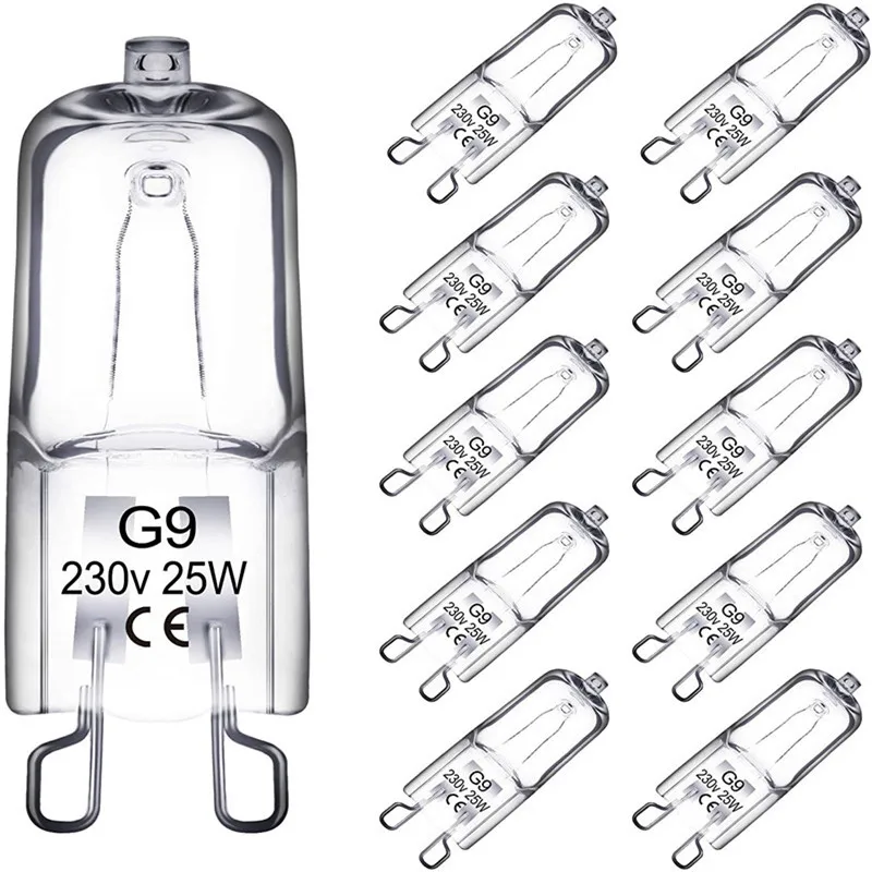 10PCS G9 220V 20W 25W 40W 60W Eco Halogen Light Bulbs Capsule LED Lamp
