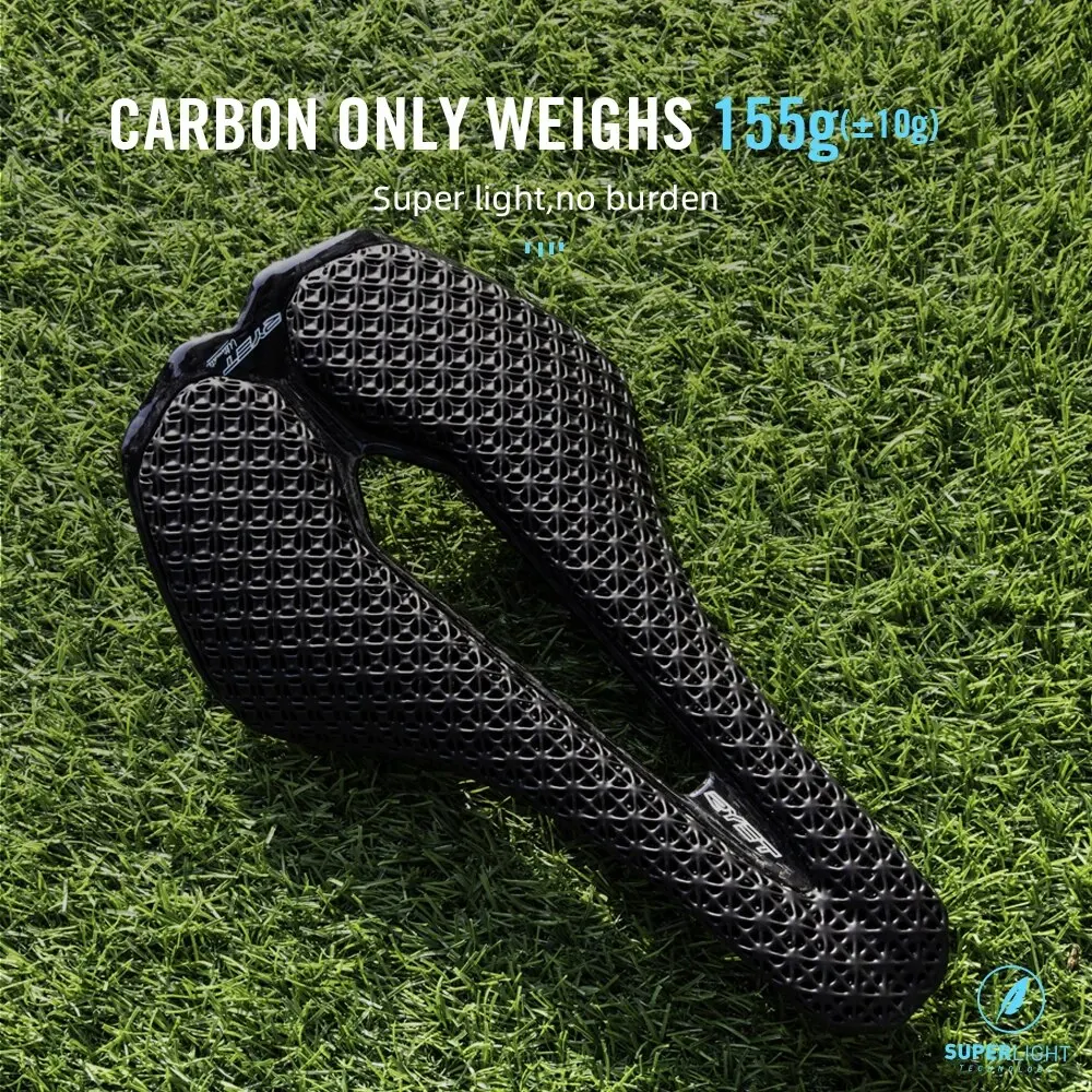 Bicycle Saddle Bicycle Seat Cushion Bike Riding Cushion RYET Carbon 3D Printed Ultralight Road MTB Seat Racing 7x9mm EVA 115g