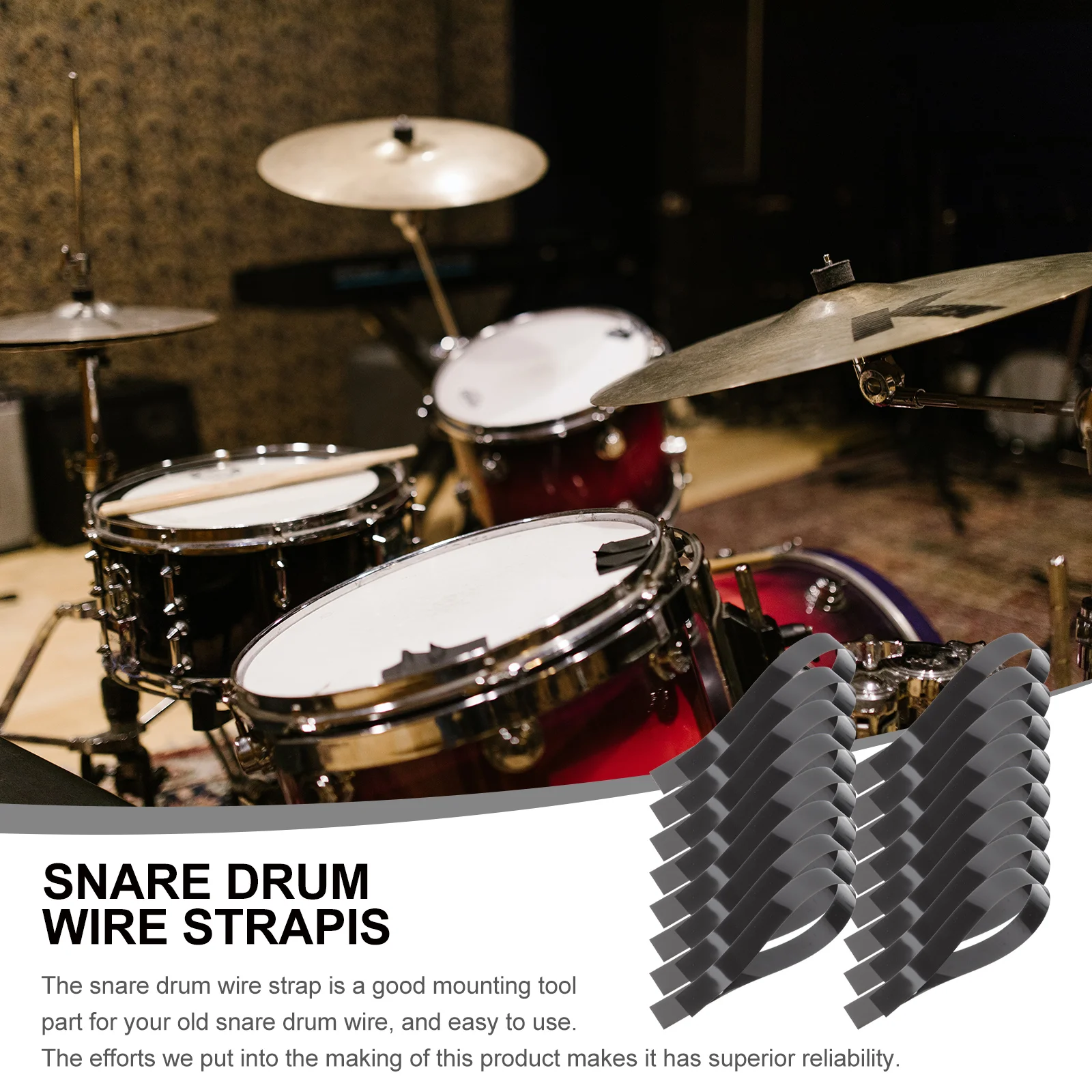 20 Pcs Wire Mounting Strap for Snare Drum Pet Installing Tools Belt Fixing Straps