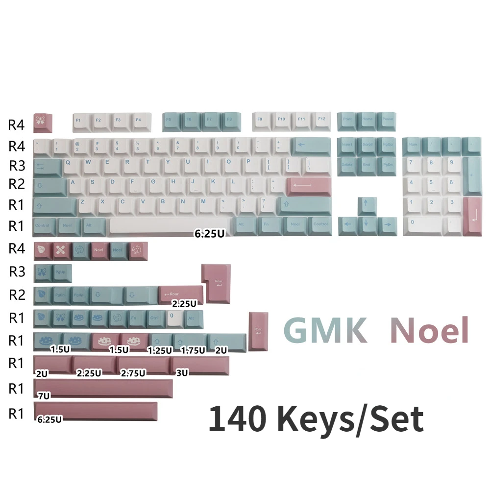 140-keys-set-gmk-noel-keycaps-pbt-dyed-sublimation-mechanical-keyboard-keycaps-cherry-profile-140-keys-custom-design-keycaps