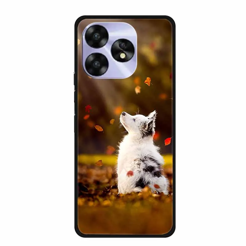 Umidigi A15 Series Black Cat Design Soft TPU Phone Cover