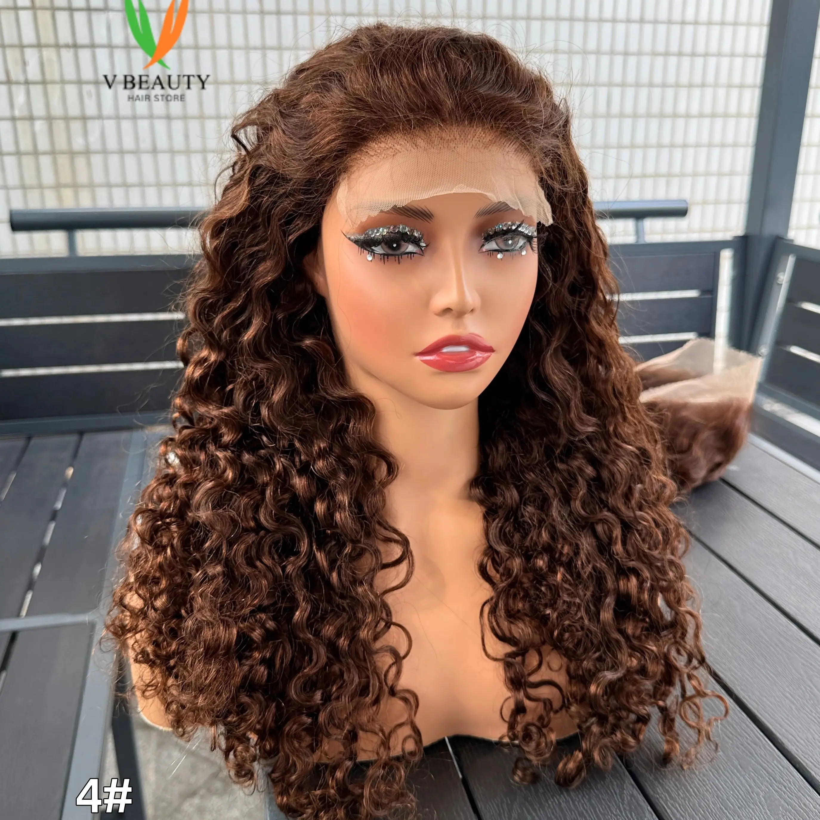 Super Curly Human Hair Wigs - Ombre Style