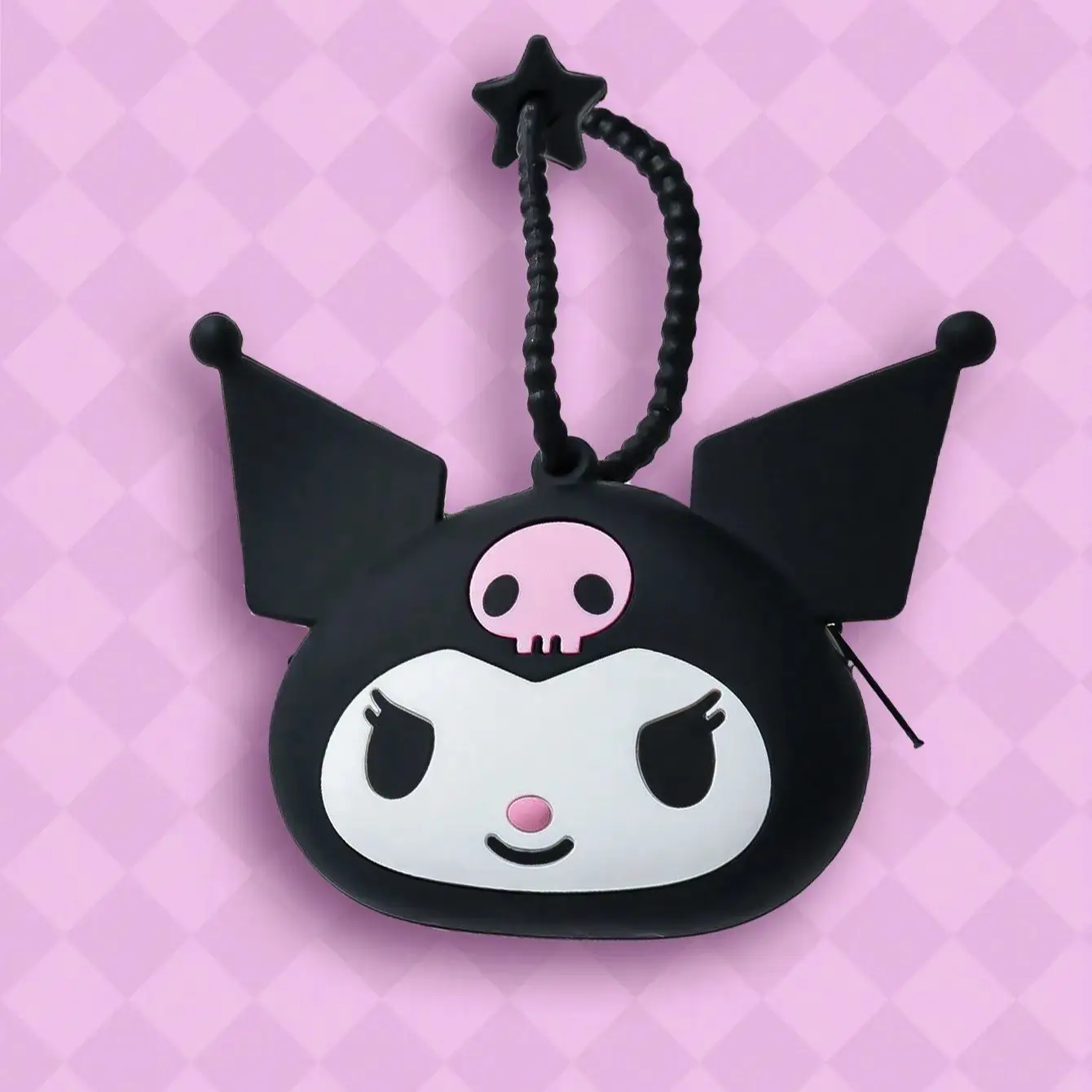1PC Sanrio 공식 라이센스 쿠로미 멜로디 미니 실리콘 동전 지갑 방수 귀여운 대용량 지갑 생일 선물