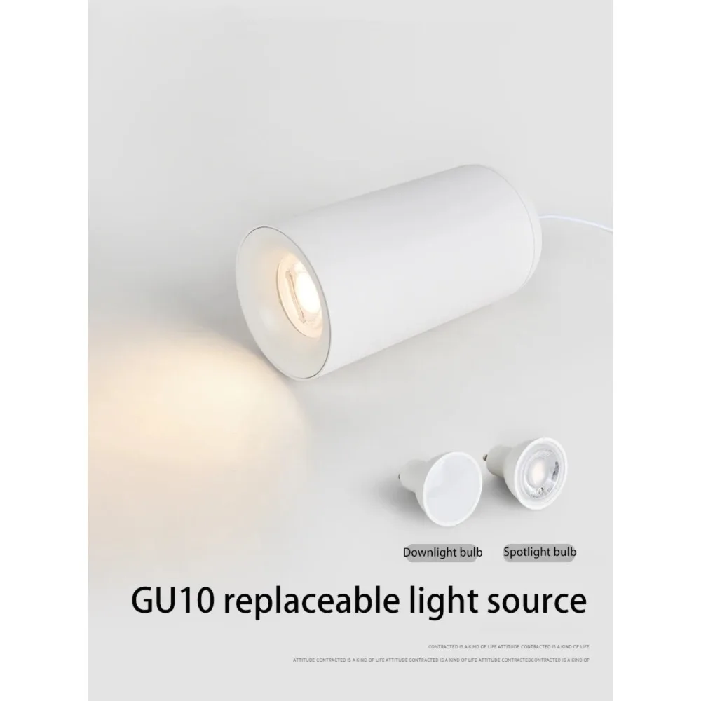 JOYINLED GU10 LED Pendant Spotlight Modern Nordic Ceiling Lamp MR16 Bulb Replaceable for Restaurant Bedside Long Line Lighting