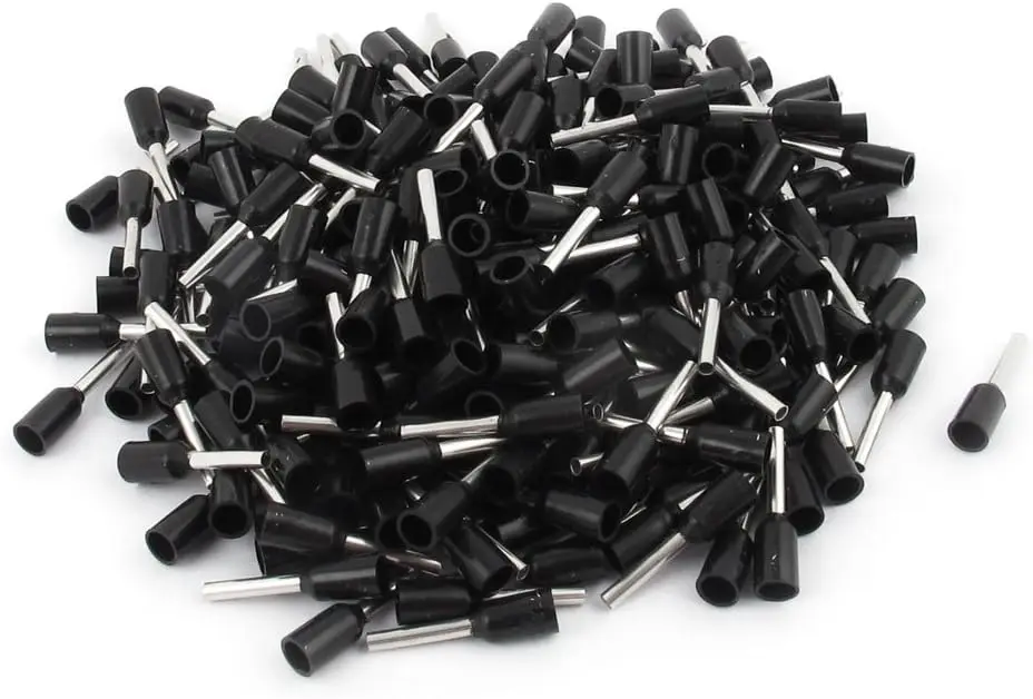 

200 x Wire Crimp Terminal Insulated Ferrule Black E7508 20AWG 0.75mm2
