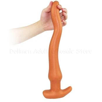 New Long 38cm Silicone Masturbation Deep Soft Anal Strip Masturbator Big Anus Plug Dildo Tentacles Sexy Orgasm Adult Bdsm Toys 1