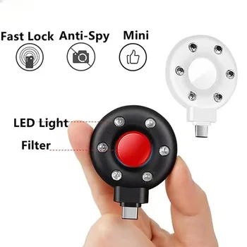 야외 여행용 C 타입 안티 캔디드 카메라 감지기, 호텔 렌탈 도난 방지 카메라, LED IR 알람, 숨겨진 카메라 감지기