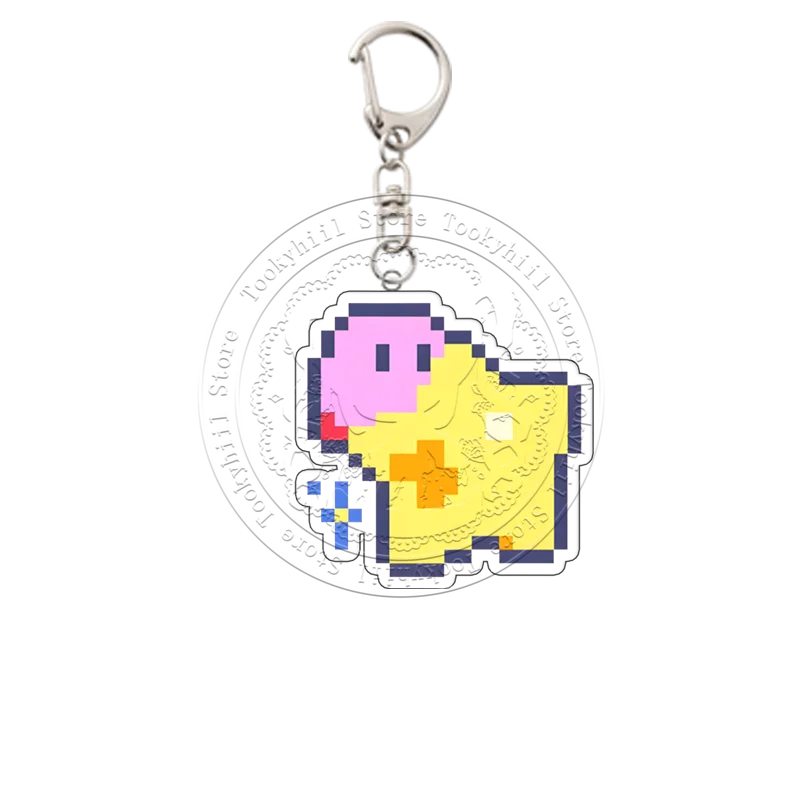 Kirbys Schlüsselanhänger Pixel Exquisiter Studentenanhänger Schlüsselanhänger Zubehör Tasche Dekorieren Kreativität Spiel Muster Mädchen Festival Geschenk – Detail 12