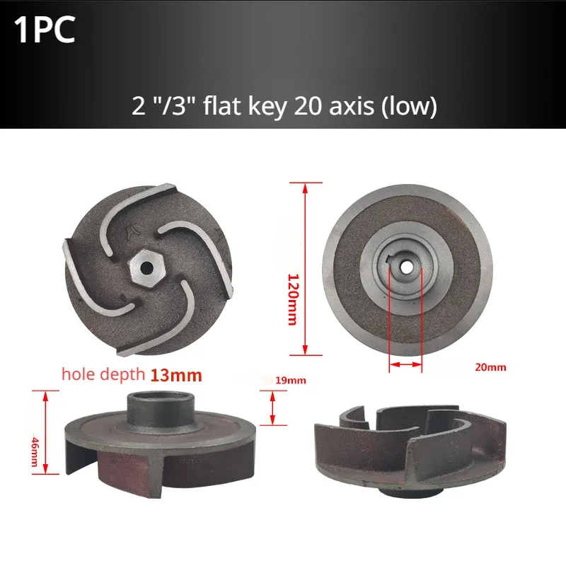 170F Cast Iron Water Pump Impeller Self priming Pump Water Impeller For Gasoline Engine Sewage Blade Centrifugal Parts