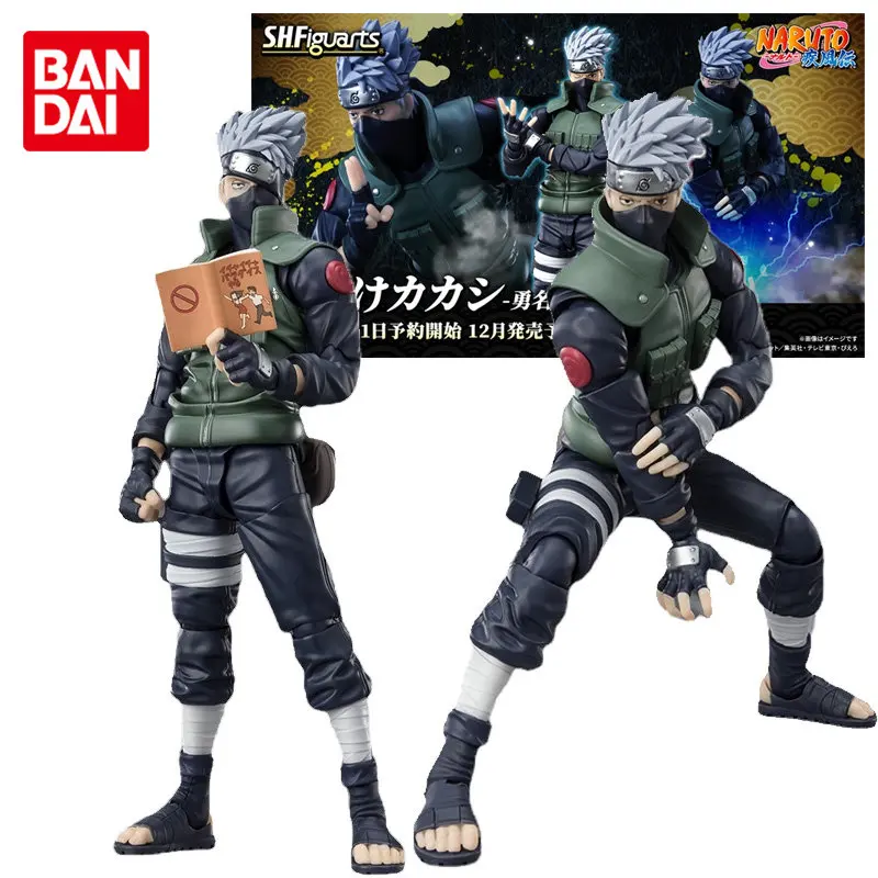 

Bandai Original SHFiguarts Naruto Shippuden Hatake Kakashi 2.0 Sharingan’s Hero Anime Action Figures Model Toys For Children