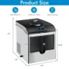 Maker Machine with Water Cooler Dispenser Combo, 48LBS/24H, S-M-L 3 Sizes Bullet Ice, Fast 6 Mins, 5LBS Ice Storage Basket, 2 Wa 6