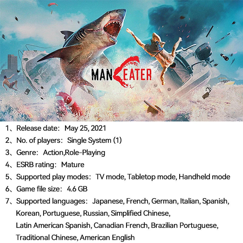 Games Nintendo Maneater Nintendo Switch Price Maneater Switch