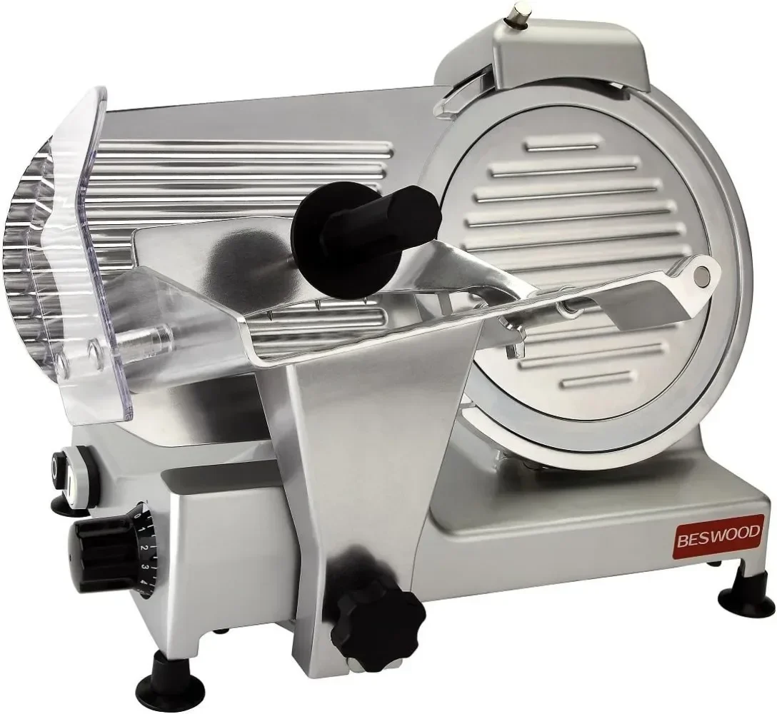 10 Premium Chromium-plated Steel Blade Electric Deli Meat Cheese Food Slicer Commercial and For Home Use 240W