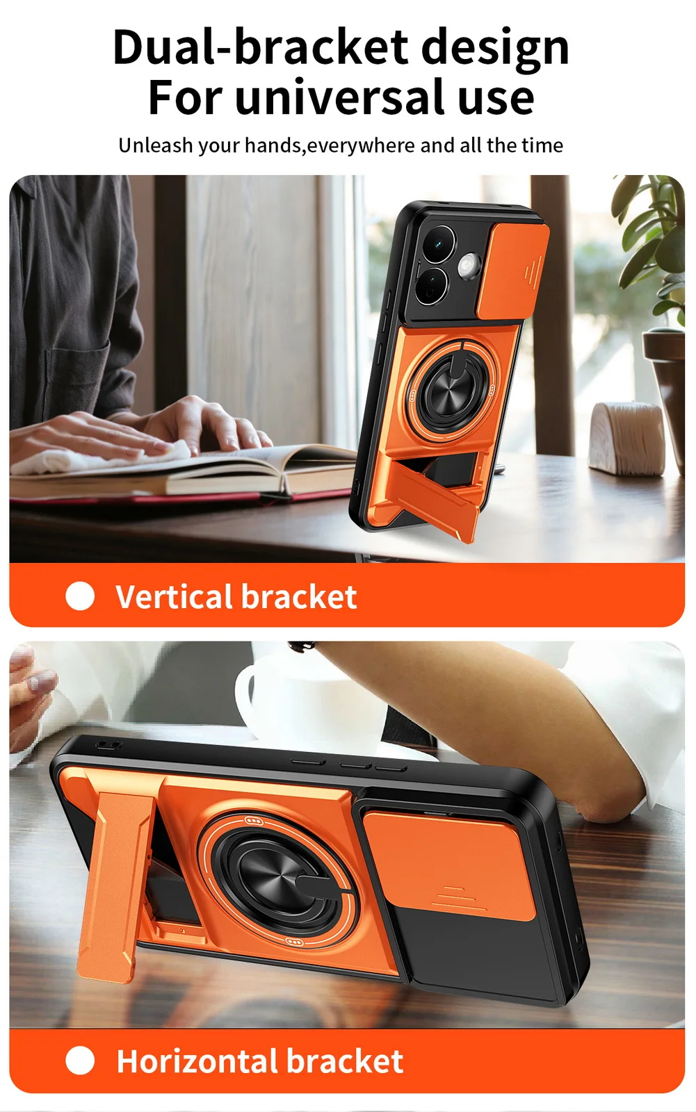 Multifunctional Ring Grip Magnetic Car Holder Protective Case