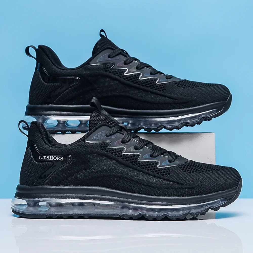 New Men's Air Cushion Sneakers Men's Breathable Mesh Casual Running