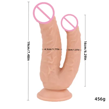 Strap on Double Dildos Female Masturbation Penetration Vagina for Anal Big Realistic Penis with Suction Cup Couples Sex Toys 5