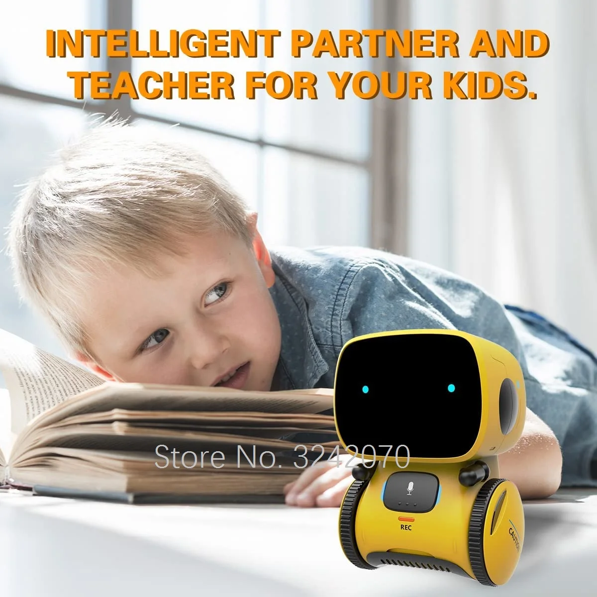 Emo robot smart dance voice command enor, inging, dancing, repeating toy  for kid boy and girl talkking