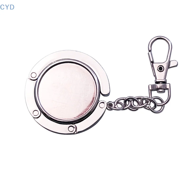 Fashion Simple Round Metal Folding Bag Hook Holder Portable Handbag Hooks Keychain Table Side Hangers Multipurpose Non-Slip Hook 5