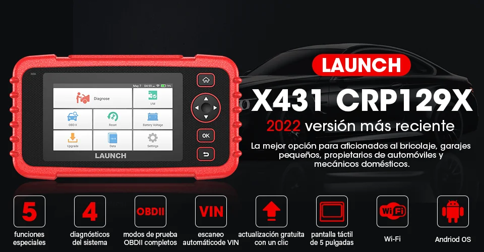 small car inspection equipment Launch X431 CRP129X OBD2 Scanner Code Reader Diagnostic Tools Engine ABS SRS AT Oil SAS EPB TPMS Reset Creader129X OBDII launch best car inspection equipment