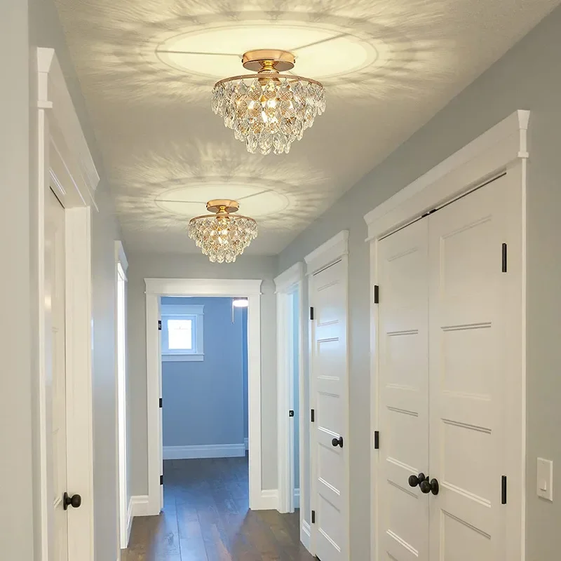 Moderne Deckenleuchte Kristall Led Kronleuchter Flur Garderobe Unterputz Pendelleuchte Hängeleuchte Wohnzimmer Esszimmer Dekor – Detail 18