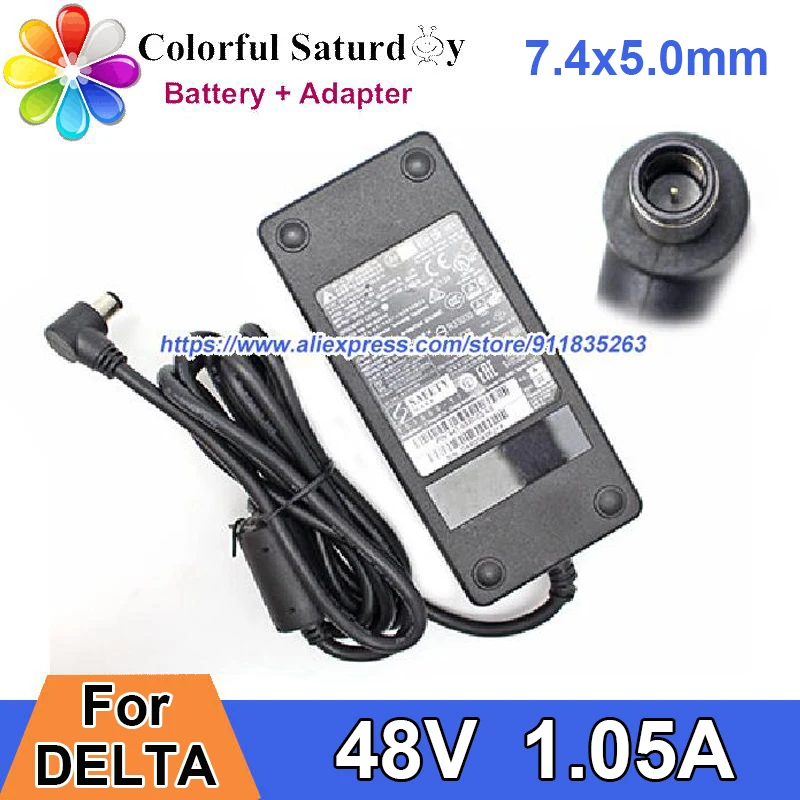 50W ADP-50FR B Power Adapter Charger 341-0330-02 48V 1.05A For DELTA Laptop 7.4x5.0mm |