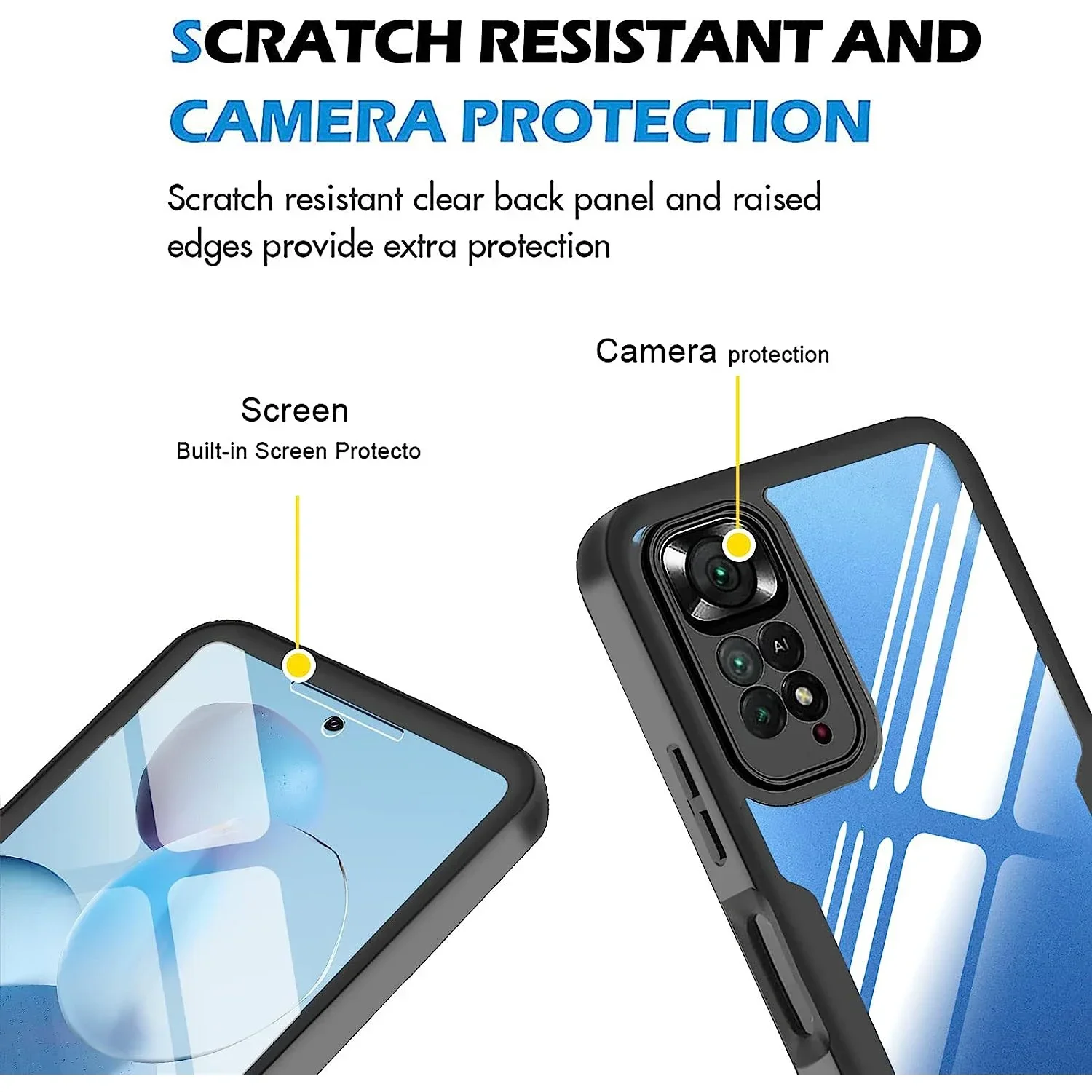 360° Full Body Transparent Shockproof Screen Protector Case