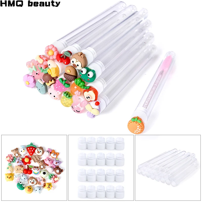 20Pcs DIY Reusable Eyelash Mascara Wand Tube Bulk Empty Eye Lash Brushes Bottle Hand-made Eyebrow Brush Applicator Dust-proof 160pcs 16ml empty mascara tube with eyelash wand eyelash cream container bottles